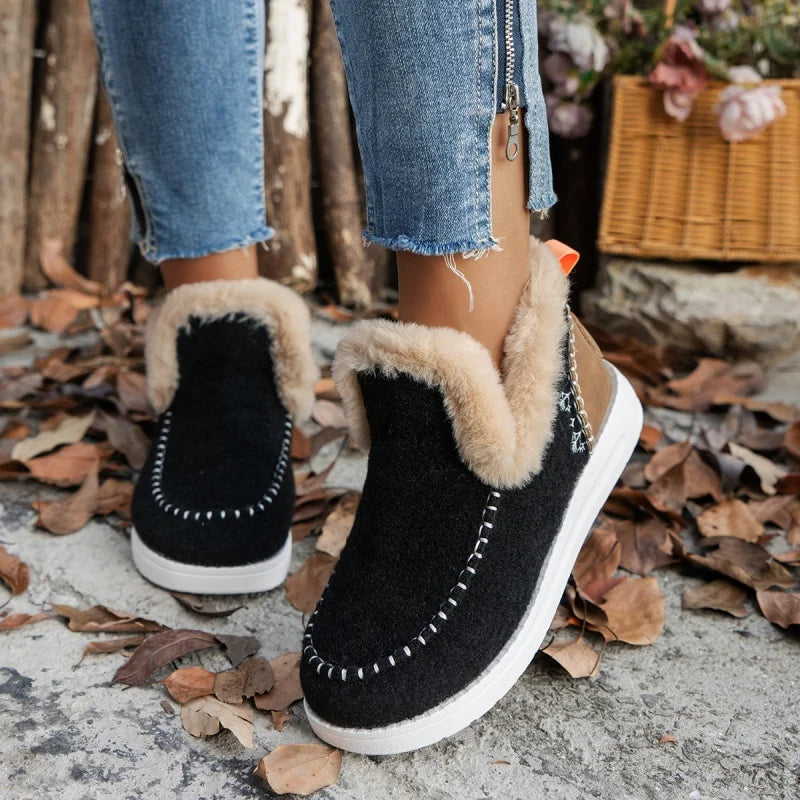 Cozy winter ankle boots with plush lining