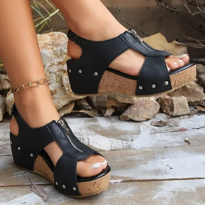 Elegant Comfort Wedge Sandals
