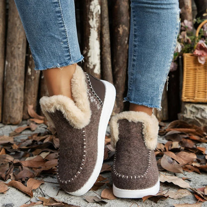 Cozy winter ankle boots with plush lining