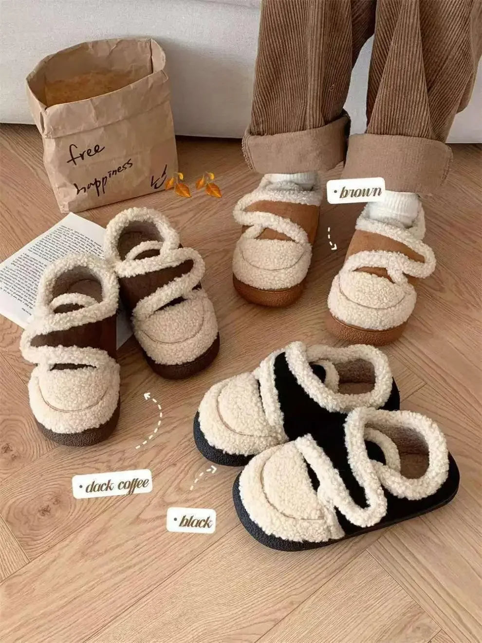 Cozy Fleece-Lined Slippers for Women