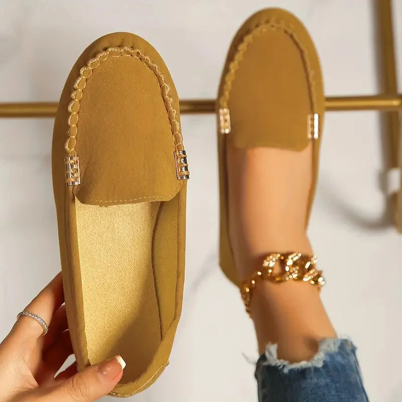 Women’s Classic Loafers with Metallic Detail